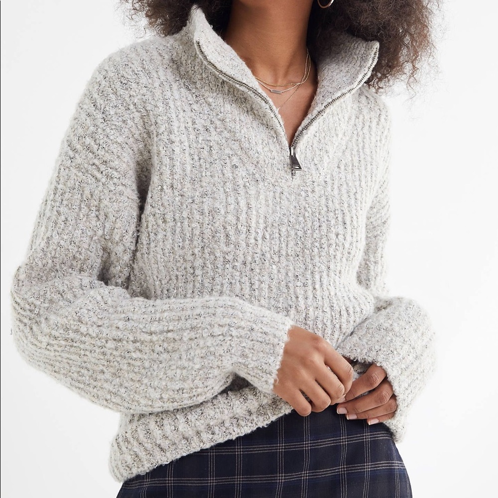 UO Fisherman Oversized Quarter-Zip Sweater